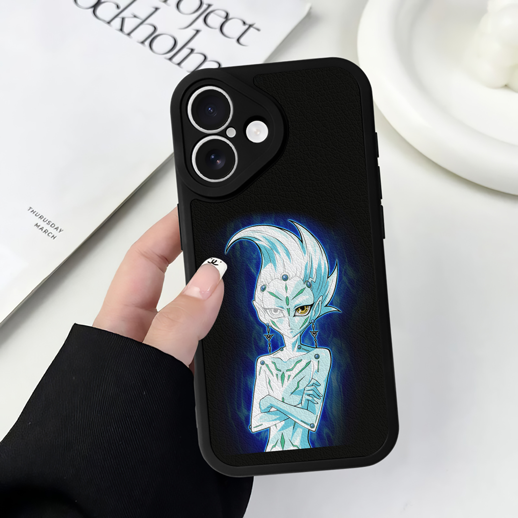 （画像用） 遊☆戯☆王 Yu-Gi-Oh! 【iPhone 16シリーズ対応】シリコンスマホケース（レザー調） 材質：シリコン